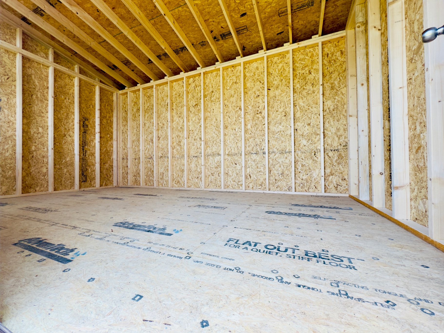 Modern Shed interior floor view